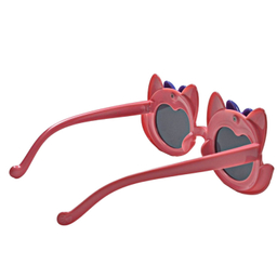 عینک آفتابی دخترانه مدل عروسکی گربه ای رنگ صورتی