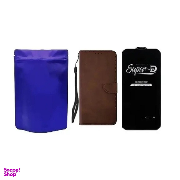کیف کلاسوری گوشی موبایل کد M-B مناسب برای سامسونگ Galaxy A06 به همراه محافظ صفحه نمایش SuperD