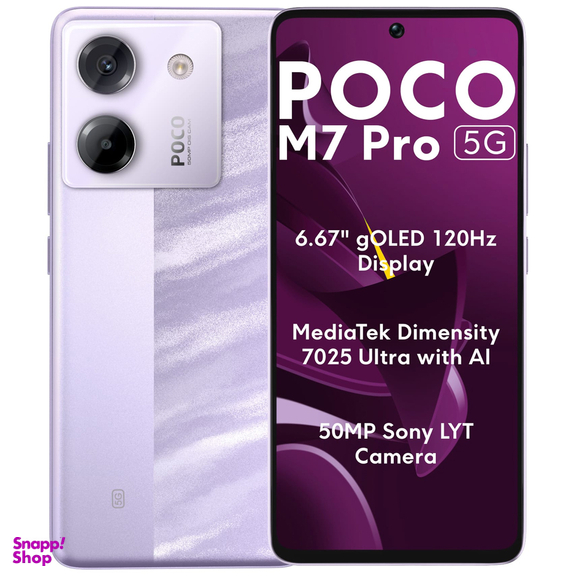 گوشی موبایل شیائومی مدل Poco M7 Pro 5G دو سیم کارت ظرفیت 512 گیگابایت و رم 12 گیگابایت