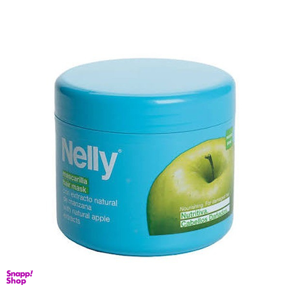 ماسک احیا کننده و تقویت کننده مو نلی مدل Green Apple مناسب موهای معمولی و آسیب دیده دیده حجم 500 میلی لیتر