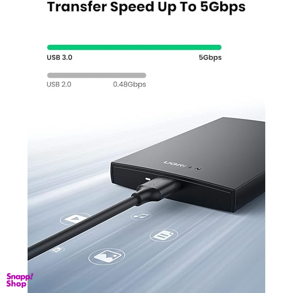باکس هارد 2.5 اینچ یوگرین مدل Ugreen CM237 به همراه کابل