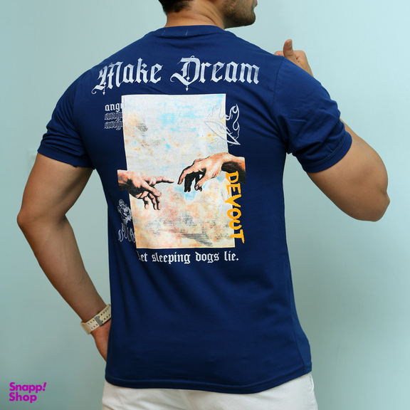 تیشرت آستین کوتاه مردانه سارزی مدل dream_s.r.m. رنگ سرمه ای