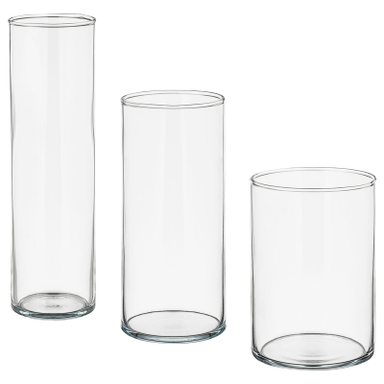 گلدان ایکیا مدل CYLINDER کد 60175092 بسته 3 عددی