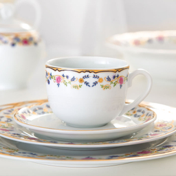 سرویس چای خوری 17 پارچه چینی زرین ایران مدل ایتالیا اف گلستان درجه عالی