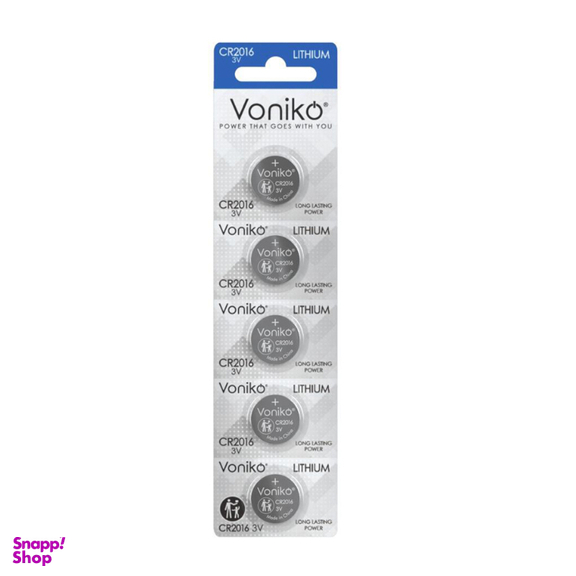 باتری سکه ای ونیکو مدل CR2016 بسته 5 عددی