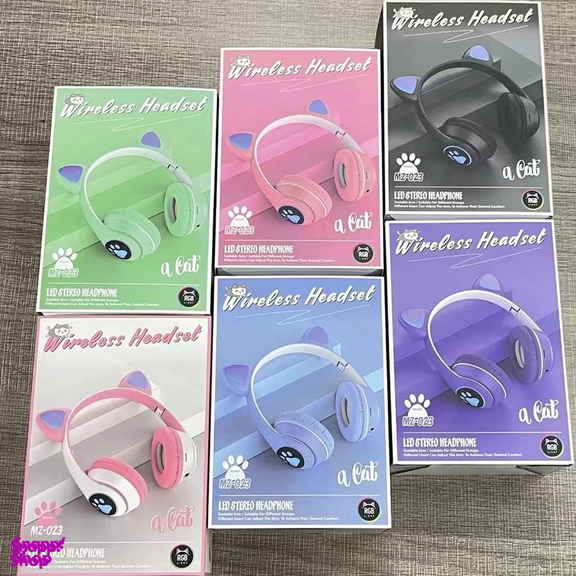 هدفون بلوتوثی طرح گربه مدل RGB MZ-023