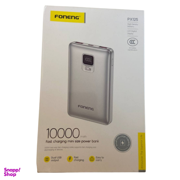 پاوربانک فوننگ مدل نمایشگردار کد PX125 ظرفیت 10000 میلی‌ آمپر ساعت