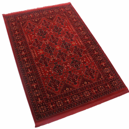 فرش ماشینی بزرگمهر کد 78010 طرح بلوچی زمینه لاکی