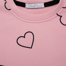 ست سویشرت آستین بلند و شلوار دخترانه فیورلا مدل قلب کد 35520