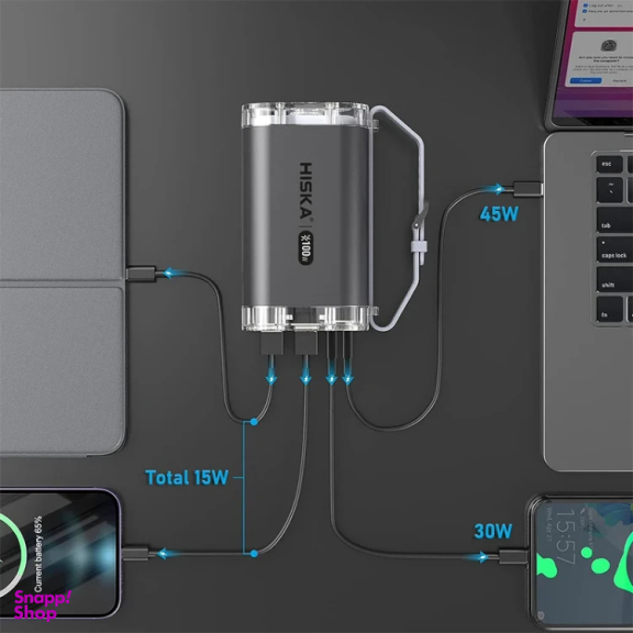 پاوربانک هیسکا مدل HP-444PD ظرفیت 40000 میلی آمپر ساعت