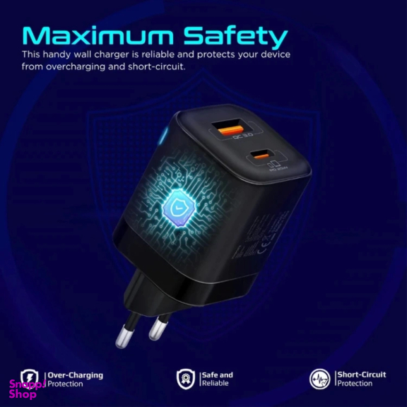 شارژر دیواری پرومیت مدل POWERPORT-25AC.EU