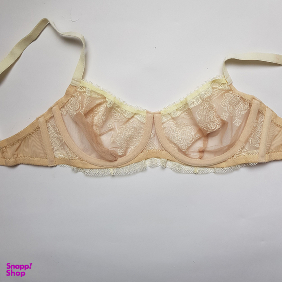 ست شورت و سوتین زنانه برتا مدل توری کد 2420C رنگ کرم