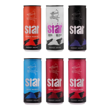 انرژی زا گازدار لایف استار حجم 250 میلی لیتر بسته 6 عددی