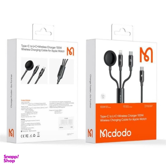 کابل Type-C به Lightning/Charger/Type-C مک دودو کد CA-4940 طول 1 متر