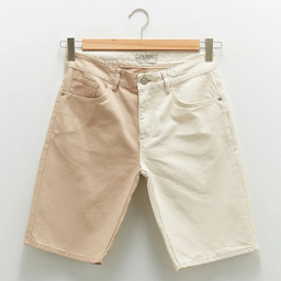 شلوارک مردانه ال سی وایکیکی مدل جین دورنگ