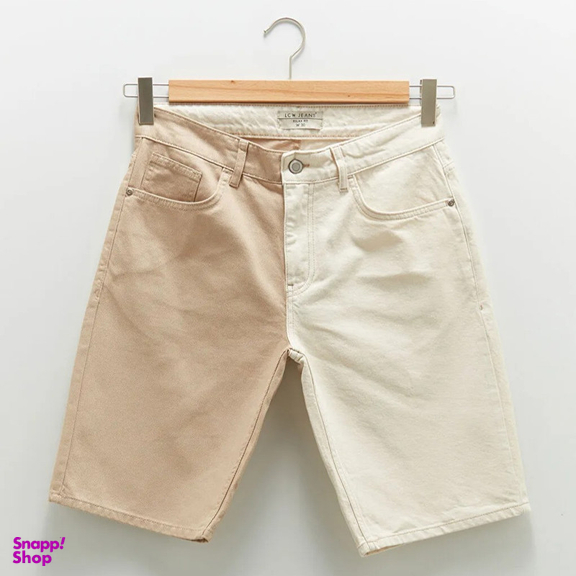 شلوارک مردانه ال سی وایکیکی مدل جین دورنگ