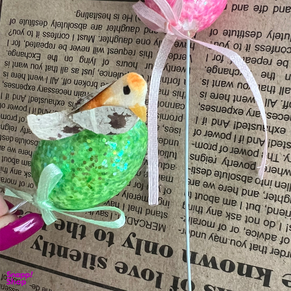 کادویی تخم مرغ نوروز طرح پرنده برکت مجموعه 2 عددی