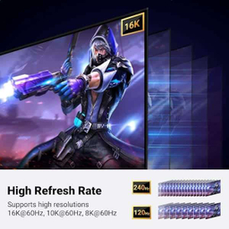 کابل DisplayPort 2.1 Male یوگرین مدل DP118 کد 15383 طول 1 متر