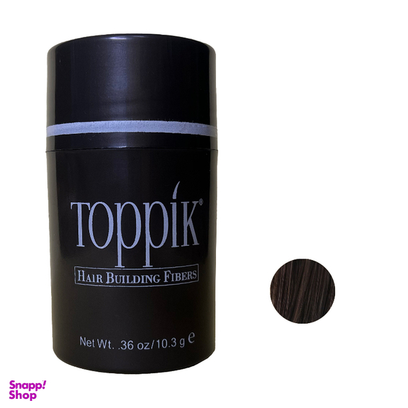 پودر پرپشت کننده مو تاپیک مدل FIBER وزن 10.3 گرم رنگ قهوه ای تیره