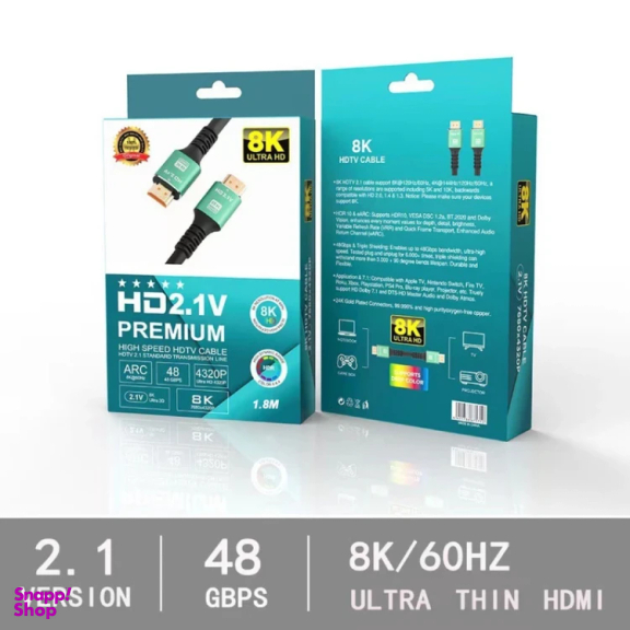 کابل HDMI 8K مدل HD2.1V Premium طول 1.8 متر