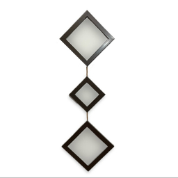 قاب آینه دکوراتیو مدل لوزی 3 تکه سایز 18×18 و 13×13 سانتیمتر