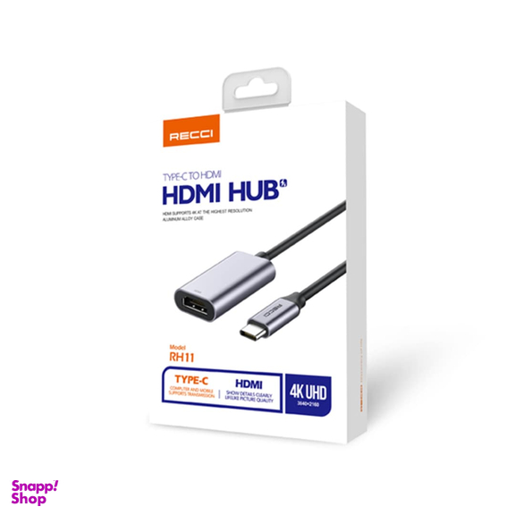 مبدل Type-C به HDMI رسی مدل RH11 طول 8 سانتی متر