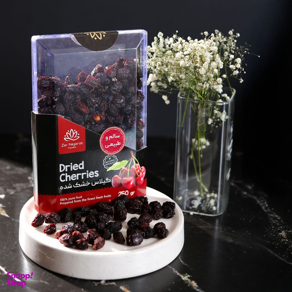 میوه‌ خشک زرنگاران طعم قیسی هلو، قیسی زردآلو، گیلاس و آلبالو بسته 4 عددی