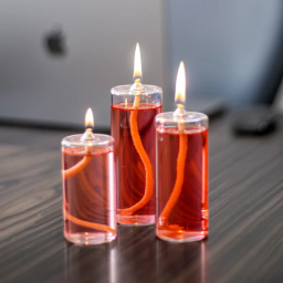 شمع مدل استوانه‌ای مجموعه 3 عددی