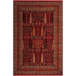 فرش ماشینی بزرگمهر کلکسیون آریا طرح 78117 رنگ شرابی