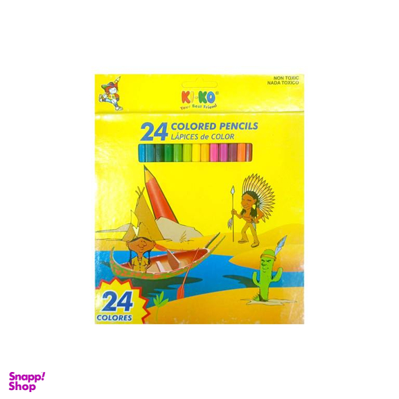 مداد رنگی کیکو کد 502 بسته ۲۴ عددی