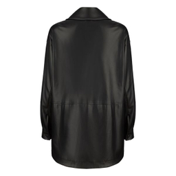 کت چرم زنانه سرژه مدل 232129 رنگ مشکی