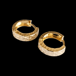 گوشواره طلا 18 عیار زنانه پاریس گلد طرح حلقه ای امگا کد 2545