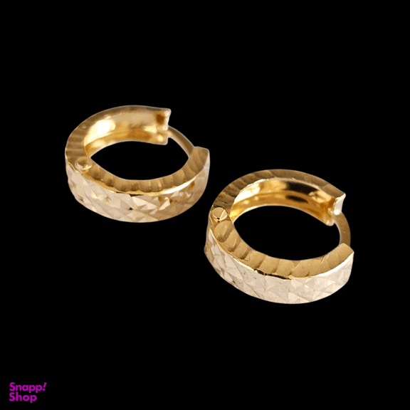 گوشواره طلا 18 عیار زنانه پاریس گلد طرح حلقه ای امگا کد 2545