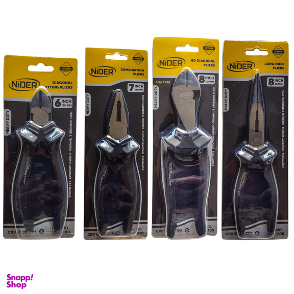 انبردست و سیم چین و دم باریک و سیم چین نیدر مدل HEAVY DUTY CR-V 08 سایز 8 اینچ