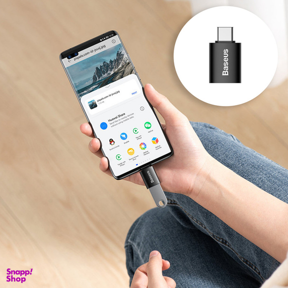 مبدل USB-C به USB3.1 باسئوس مدل Ingenuity Series Mini OTG Adaptor ZJJQ000001