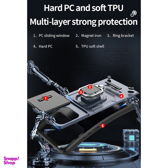 کاور گوشی موبایل سامورایی مدل SHOCKPROOF مناسب برای شیائومی Poco X6 Pro 5G / Redmi K70E