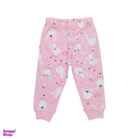 ست بلوز و شلوار طرح خرگوش کد 24203 رنگ صورتی