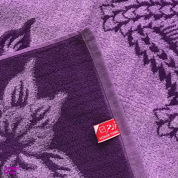 حوله دست و صورت هنر مدل گلها سایز 35x65 سانتی‌متر