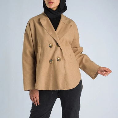 پالتو زنانه مدل GD-o-13356411 رنگ بژ