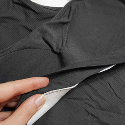 کراپ تاپ زنانه ماییلدا مدل بند سیلیکونی پددار کد 4980 رنگ خاکستری تیره