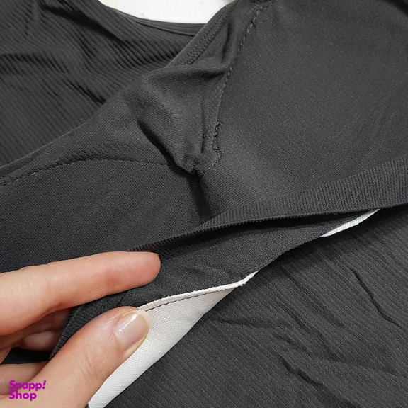 کراپ تاپ زنانه ماییلدا مدل بند سیلیکونی پددار کد 4980 رنگ خاکستری تیره