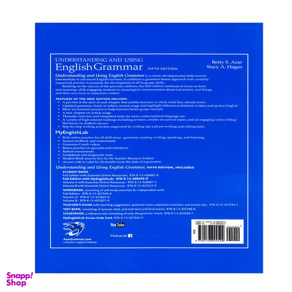 کتاب Understanding And Using English Grammar اثر Betty S. Azar And Stacy A. Hagen انتشارات الوندپویان