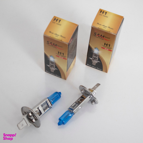 لامپ خودرو سام مدل 100W کد -H1 -ICE بسته 2 عددی