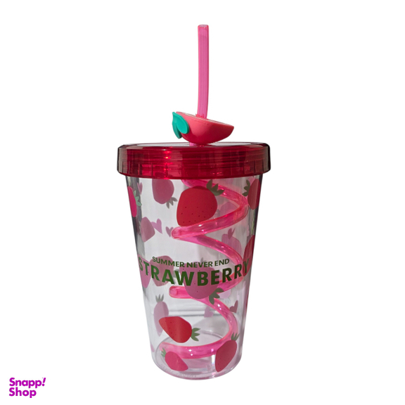 ماگ اسموتی طرح توت فرنگی