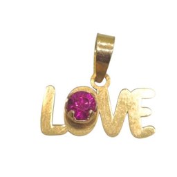 آویز گردنبند طلا 18 عیار زنانه مدل عشق طرح Love