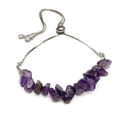 دستبند زنانه سنگ آمتیست سورا کد B001