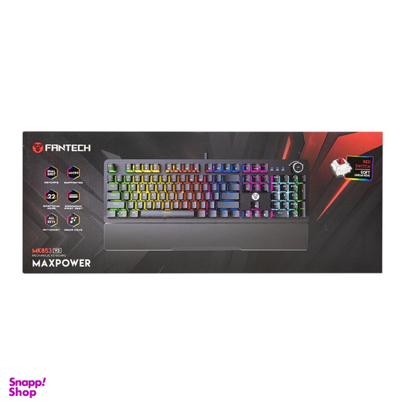 کیبورد باسیم مخصوص بازی فنتک مدل Maxpower MK853V2 Red Switch