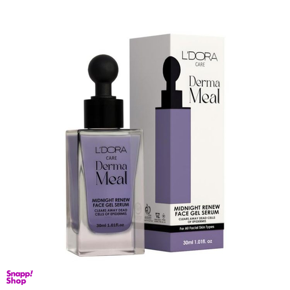سرم ژل ضد چروک پوست صورت لدورا مدل Derma Meal مناسب شب حجم 30 میلی لیتر