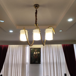 لوستر سه شعله نورهام مدل فنرى ۳