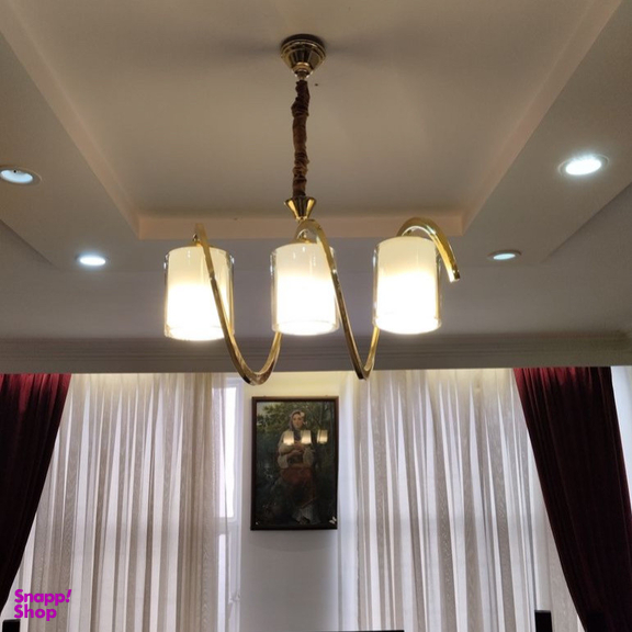 لوستر سه شعله نورهام مدل فنرى ۳